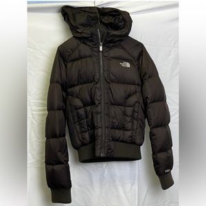 The North Face Brown Puffer Hooded Coat Womens Size Small